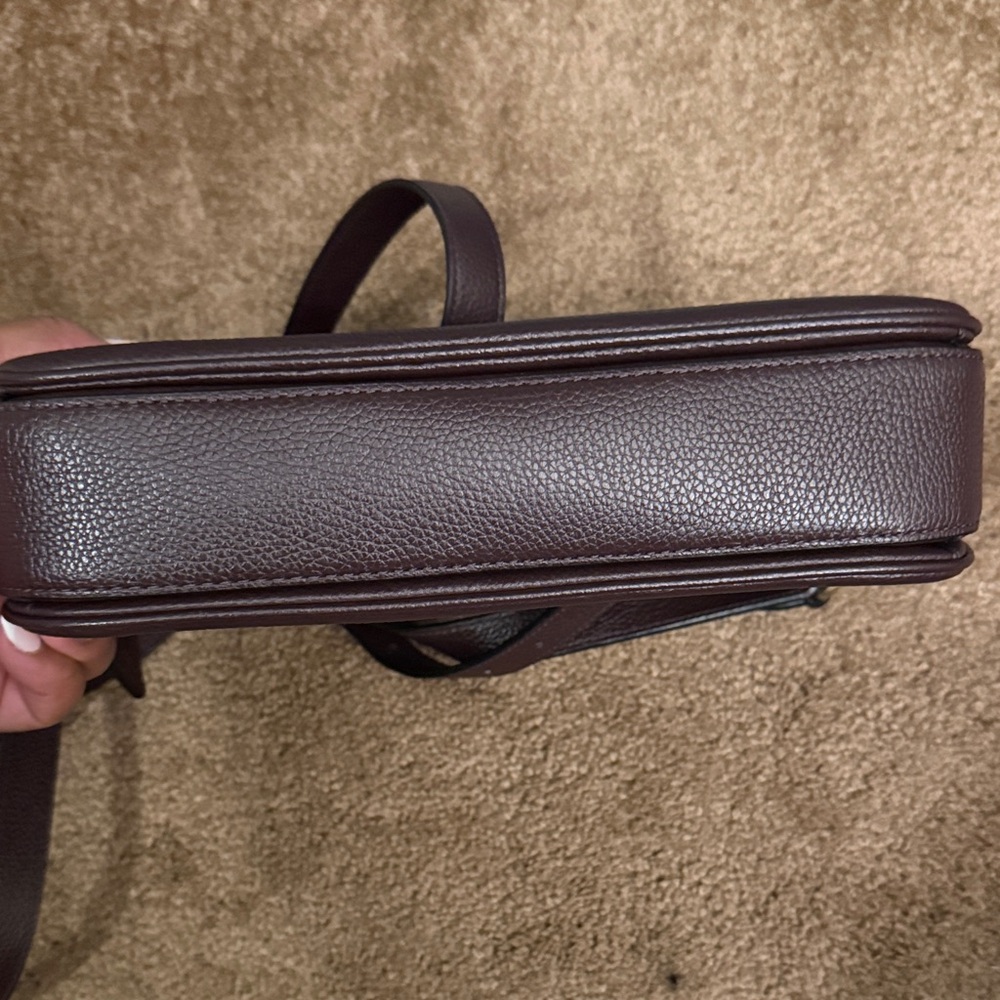 Coach Dark Brown Leather Crossbody Bag - Picture 6 of 9